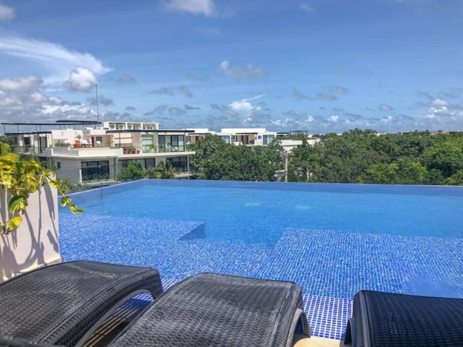 Suit Next To The Common Top Roof Exclusive Building Kingsize Bed 2 Super Pools, Gym, Grill Tulum Luaran gambar