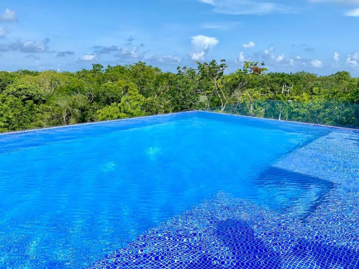 Suit Next To The Common Top Roof Exclusive Building Kingsize Bed 2 Super Pools, Gym, Grill Tulum Luaran gambar