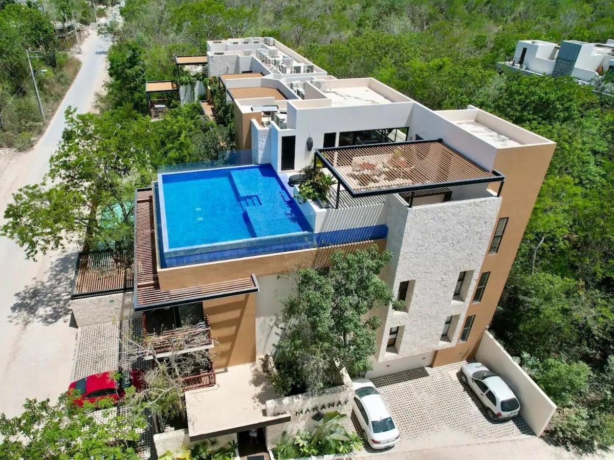 Suit Next To The Common Top Roof Exclusive Building Kingsize Bed 2 Super Pools, Gym, Grill Tulum Luaran gambar